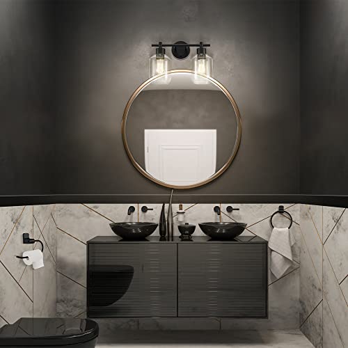 3-Light Vanity All-in-One Bathroom Set, 5 Piece Brushed Steel Finish, 70, Bulb Not Included