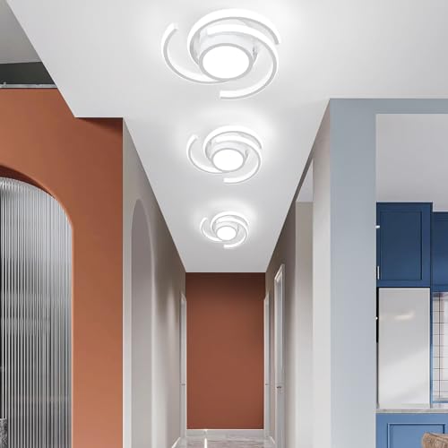 LED Modern Ceiling Light,6000K Semi Flush Mount Ceiling Light Fixture,Unique Ceiling Light for Living Room Bedroom Corridor Aisle Hallway Indoor Ceiling Lamp (D11 in*H2.9 in; 33W)