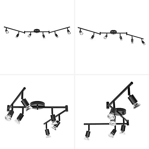 4-Light Track Lighting, Matte Black