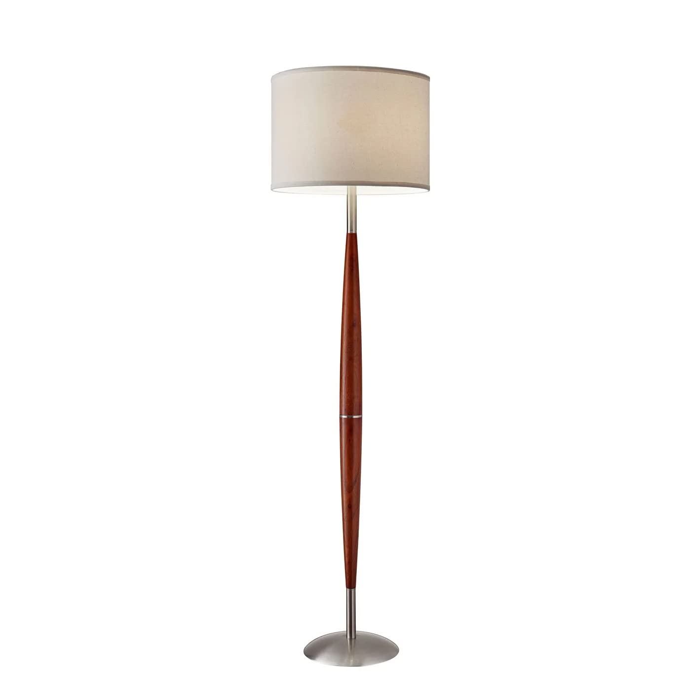 Adesso 3341-13 Hudson Floor Lamp, 61 in., 150 W Incandescent/equiv. CFL, Maple Eucalyptus Wood, 1 Floor Lamp