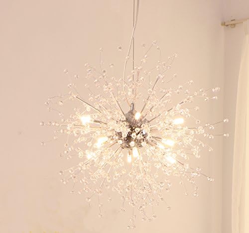 Dandelion Chandelier Firework Chandeliers LED Light Crystal Pendant Lighting Ceiling Light Fixtures Chandeliers Lighting,Dia 23.5 inch