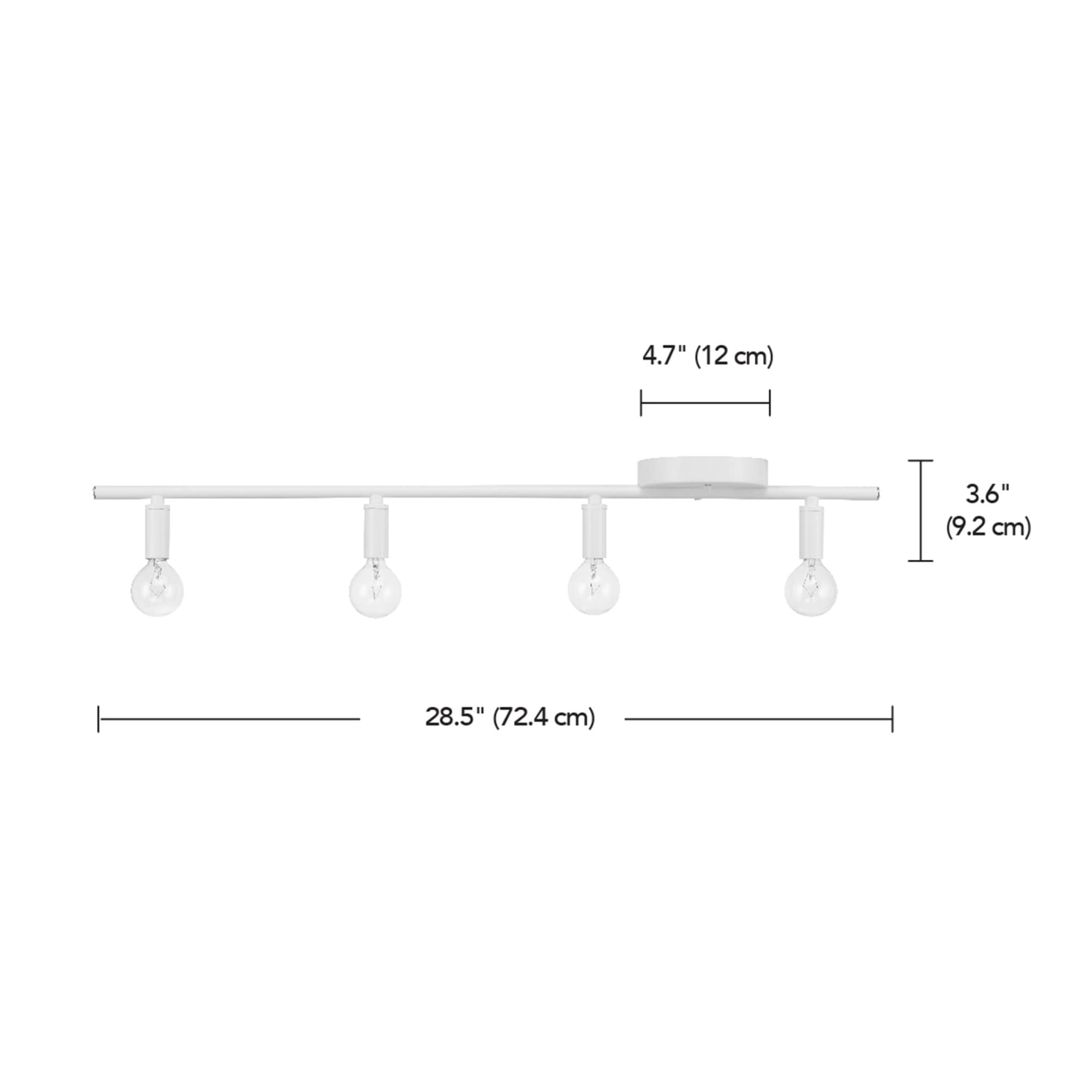 6-Light Track Lighting, Matte Black, Center Swivel Bars