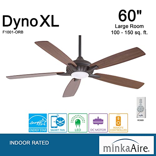 60" Ceiling Fan with LED Light & Remote, Oil Rubbed Bronze