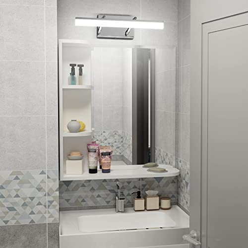 31.5 inch Modern Black Vanity Light Adjustable Bathroom Light Fixtures Over Mirror Rotatable Vanity Lighting 5500K