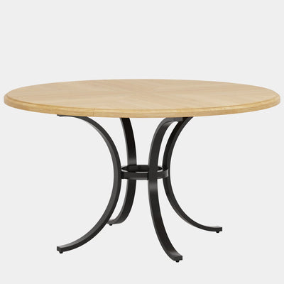 Treffen Wooden Dining Table | Round Farmhouse Kitchen Table