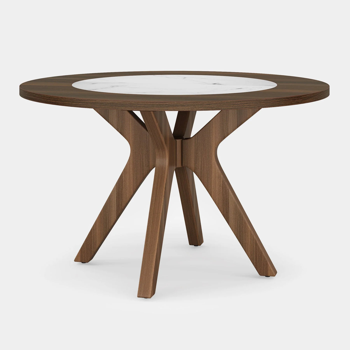 Mesa de comedor redonda Tamnie | Mesa de cocina circular de madera para 4-6 personas