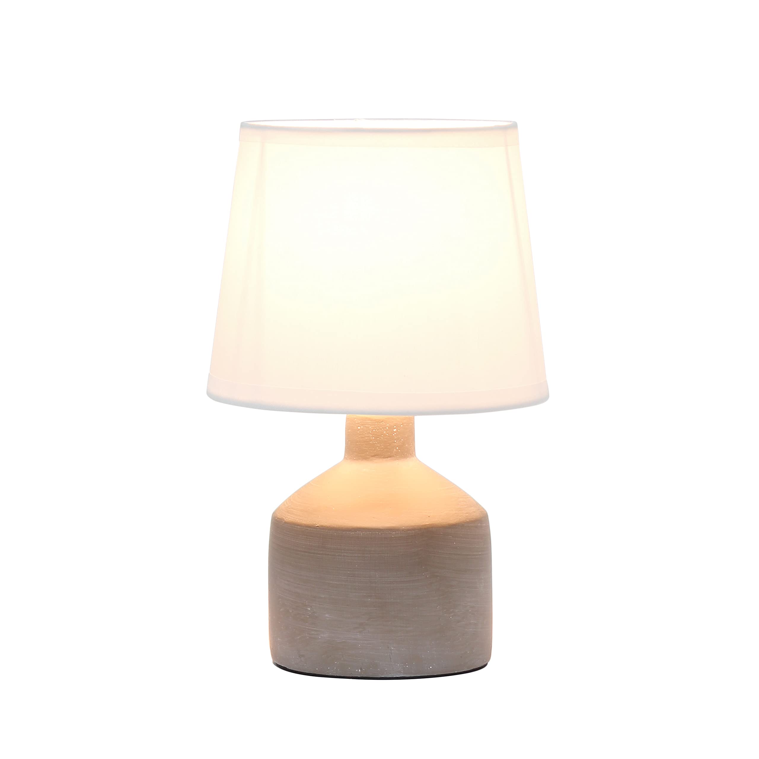 Simple Designs LT2080-GRY Mini Bocksbeutal Concrete Table Lamp, Gray