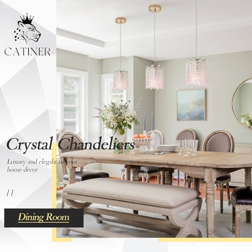 Modern Gold Chandeliers,20” Crystal Glass Pendant Ceiling Light Fixtures 7-Light Round Chandelier Luxury 2 Tiers Hanging Chandelier for Dining Room Foyer Living Room Bedroom