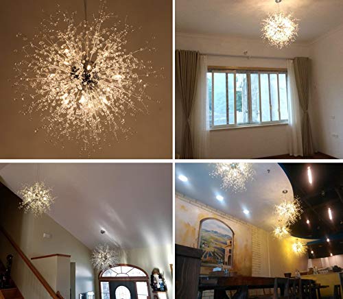 Dandelion Chandelier Firework Chandeliers LED Light Crystal Pendant Lighting Ceiling Light Fixtures Chandeliers Lighting,Dia 23.5 inch