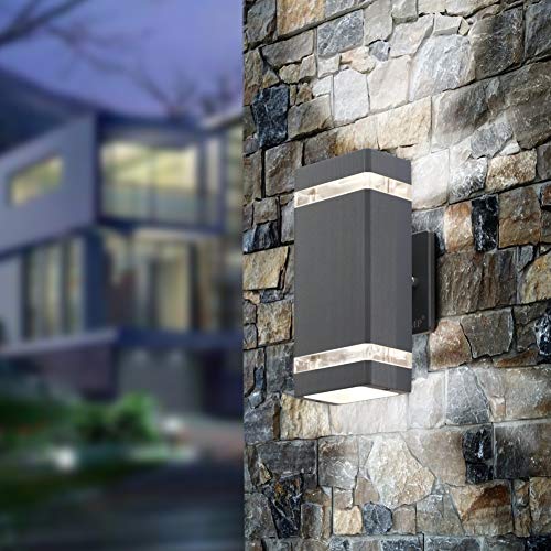 2 Pack LED Square Up and Down Lights Outdoor Wall Light，Body in Aluminum Waterproof Outdoor Wall Lamps，3000k 5W with Certificate ETL