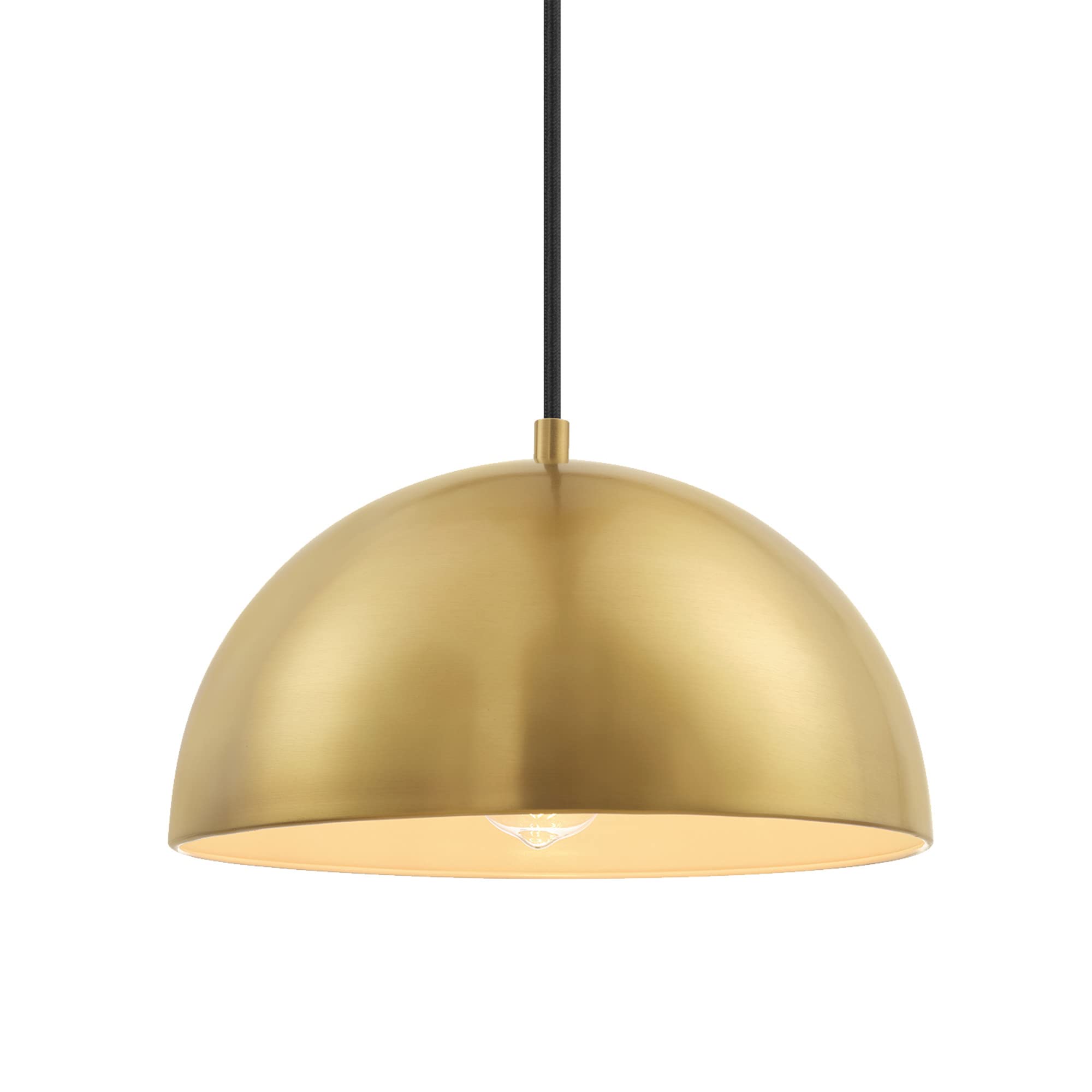 1-Light Pendant Lighting, Matte Brass, Bulb Not Included