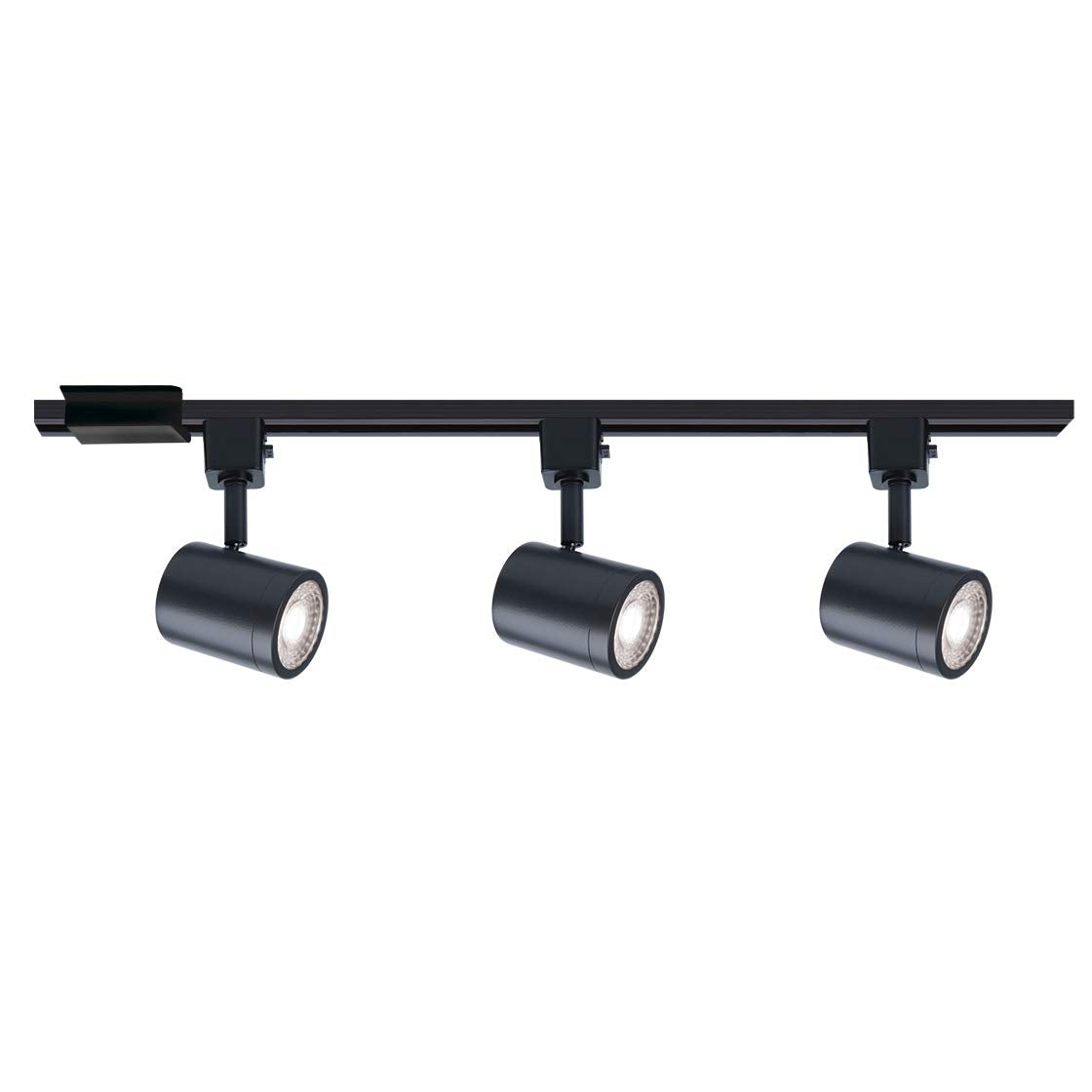 Charge LED 10W Energy Star 3 Light Track Kit with Floating Canopy Feed and 4Ft Track with End Caps 3000K in Black