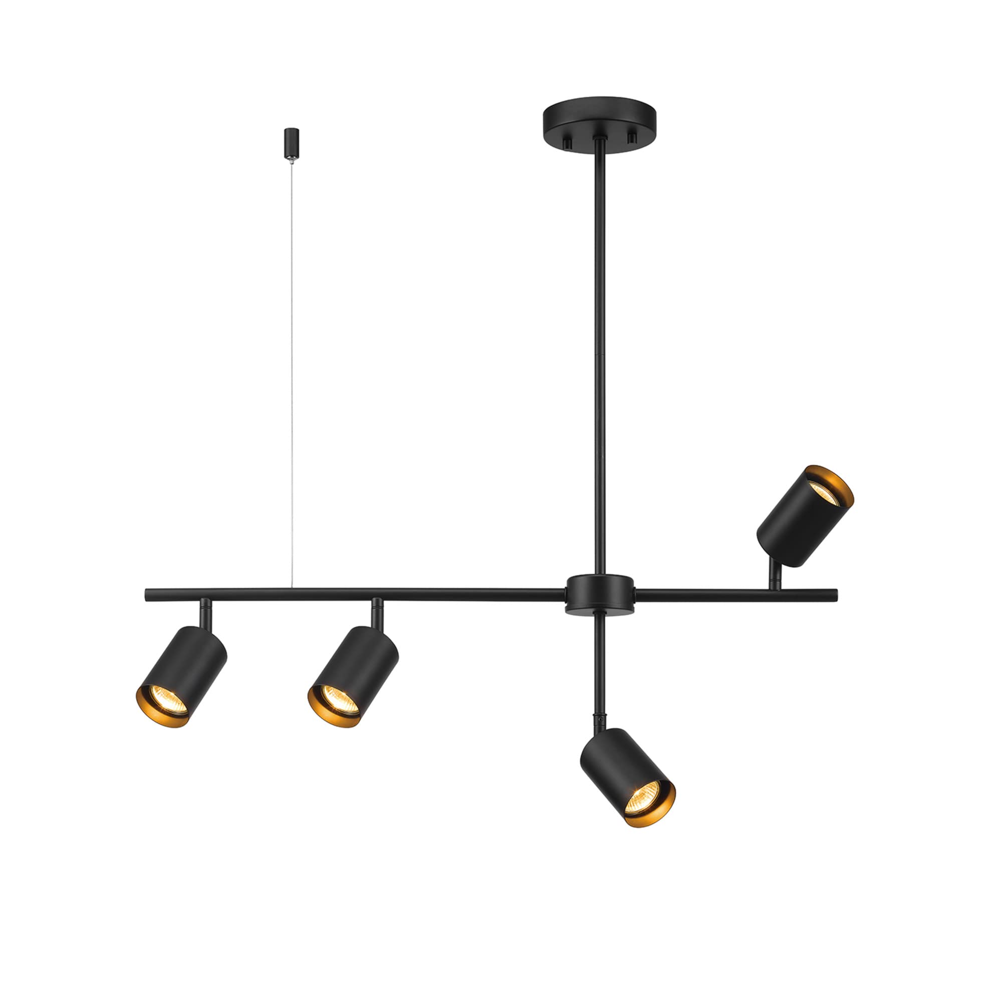 4-Light Track Lighting, Brushed Nickel Finish, Bulb Not Included