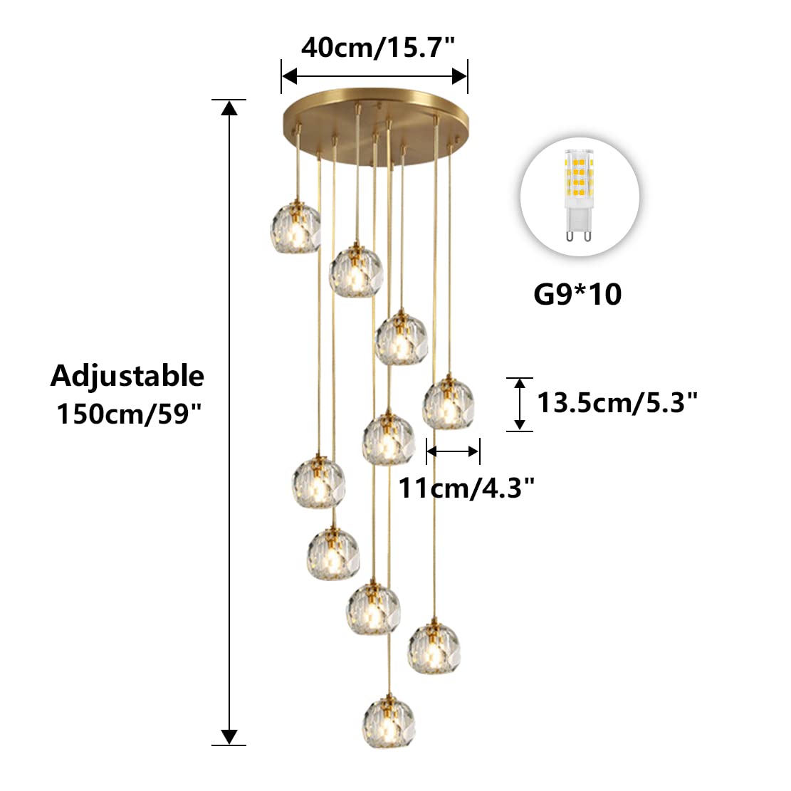 3-Light Cluster Pendant Lighting Crystal Chandelier Gold Hanging Pendant Light Fixture Mid Century Modern Multi Light Pendant Lighting for Dining Room Kitchen Island Bedroom