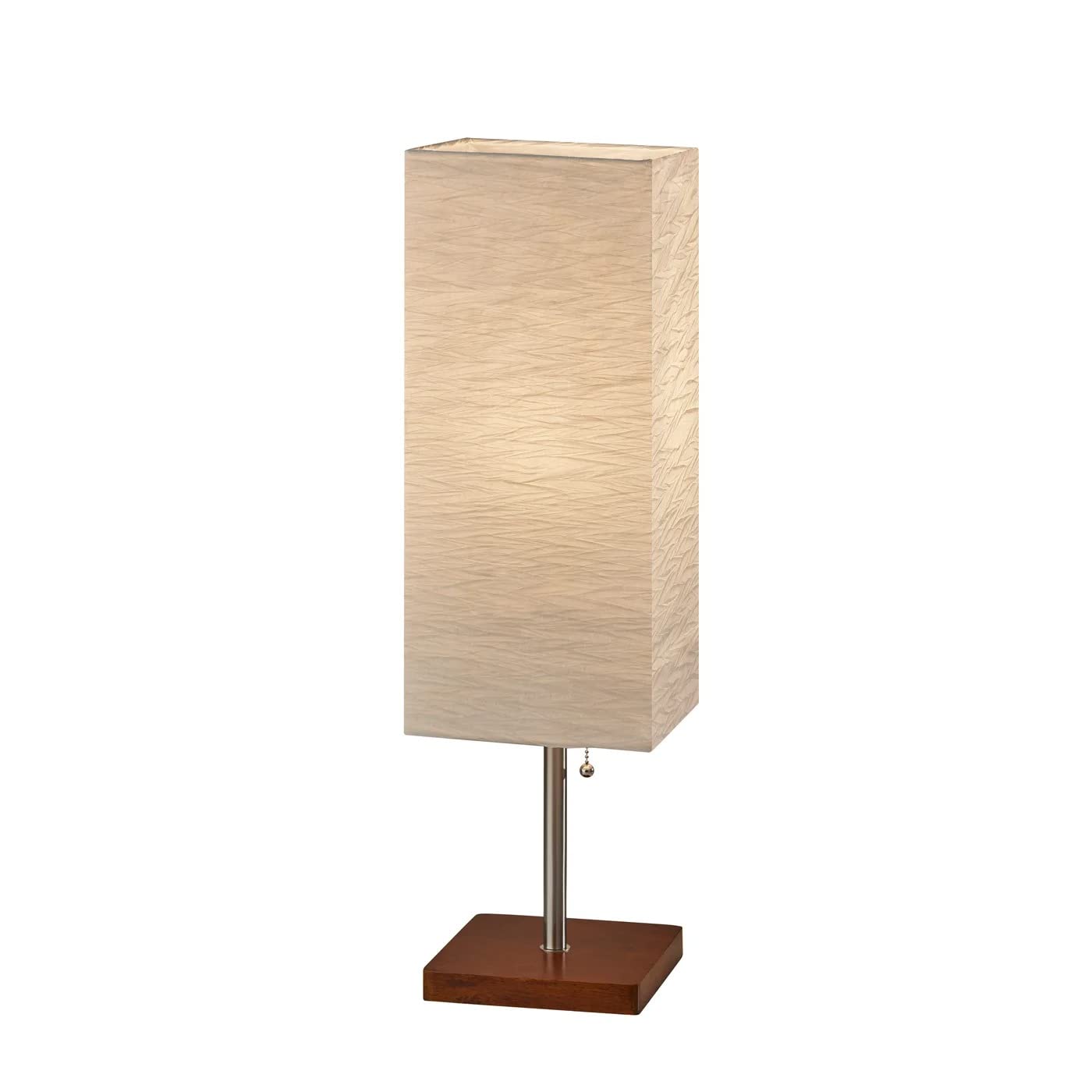 Table Lamp, 25 in., 100 W Incandescent/ 26W CFL, Natural Rubber Wood/Steel Accents, 1 Table Lamp , White