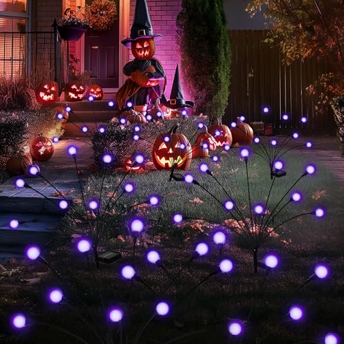 Solar Garden Lights, 20 LED Firefly Garden Lights Solar Outdoor, Solar Lights for Outside Sway by Wind,Solar Lights Outdoor Waterproof for Christmas Yard Patio Pathway Decoration (2 Pack)