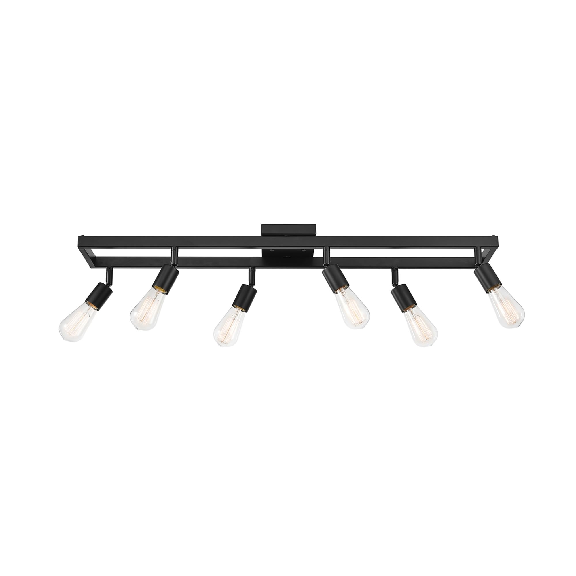 6-Light Track Lighting, Matte Black, Bulb Not Included