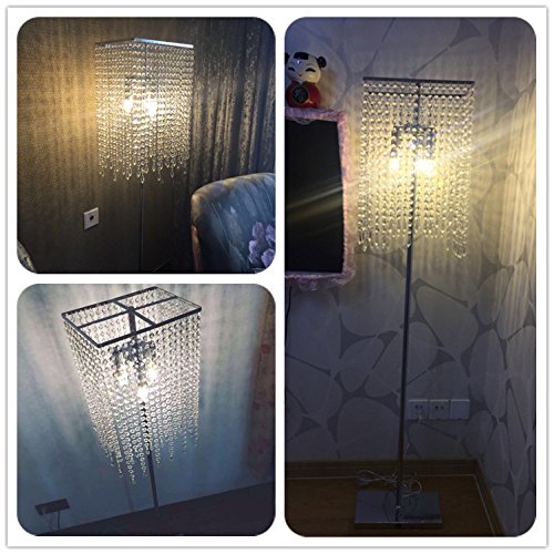 Floor Lamp, Crystal Lava Lamp, Raindrop Standing Light for Bedroom, Living Room or Gift Silver