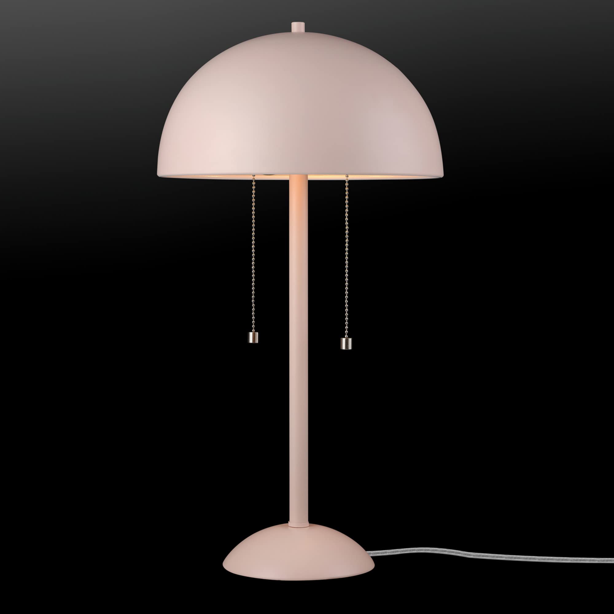 21" 2-Light Table Lamp, Sage Green, Double On/Off Pull Chain