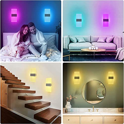 Battery Operated Wall Sconce Set of 2, Rechargeable wall lights Touch Control Dimming Wireless Wall Sconces, LED Magnetic bedside wall lamps Indoor Sconce Wall Decor, for Bedroom, Living Room, Hallway