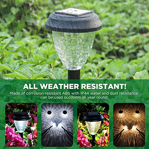 Super Bright Solar Lights, Waterproof 10 Pack, Dusk to Dawn Up to 12 Hrs Solar Powered Outdoor Pathway Garden Lights Auto On/Off, LED Landscape Lighting Decorative for Walkway Patio Yard