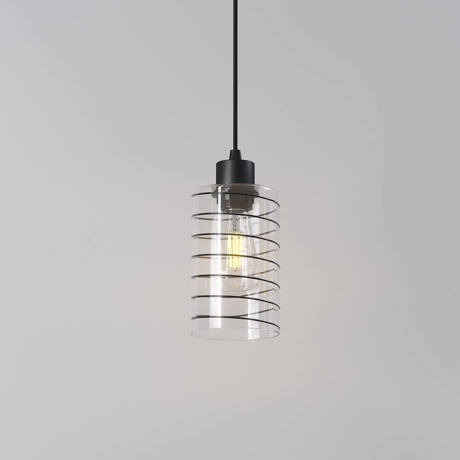 Pendant Light Industrial Vintage Pendant Lamp Retro Farmhouse Ceiling Hanging Light Fixture Black Metal Creative Geometric Diamond Shade Pendant Lighting for Kitchen Island