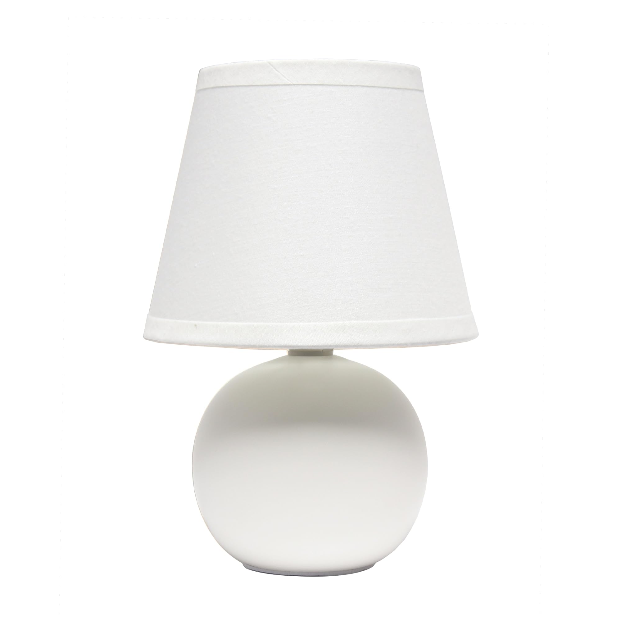 Mini Ceramic Globe Table Lamp, Off White