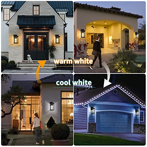 Solar Wall Lights Outdoor, Solar Wall Sconce with 3 Lighting Modes & Motion Sensor, Waterproof Solar Porch Light with Clear Panel, Solar Wall Lantern Light Fixture for Garage Porch Yard Front Door