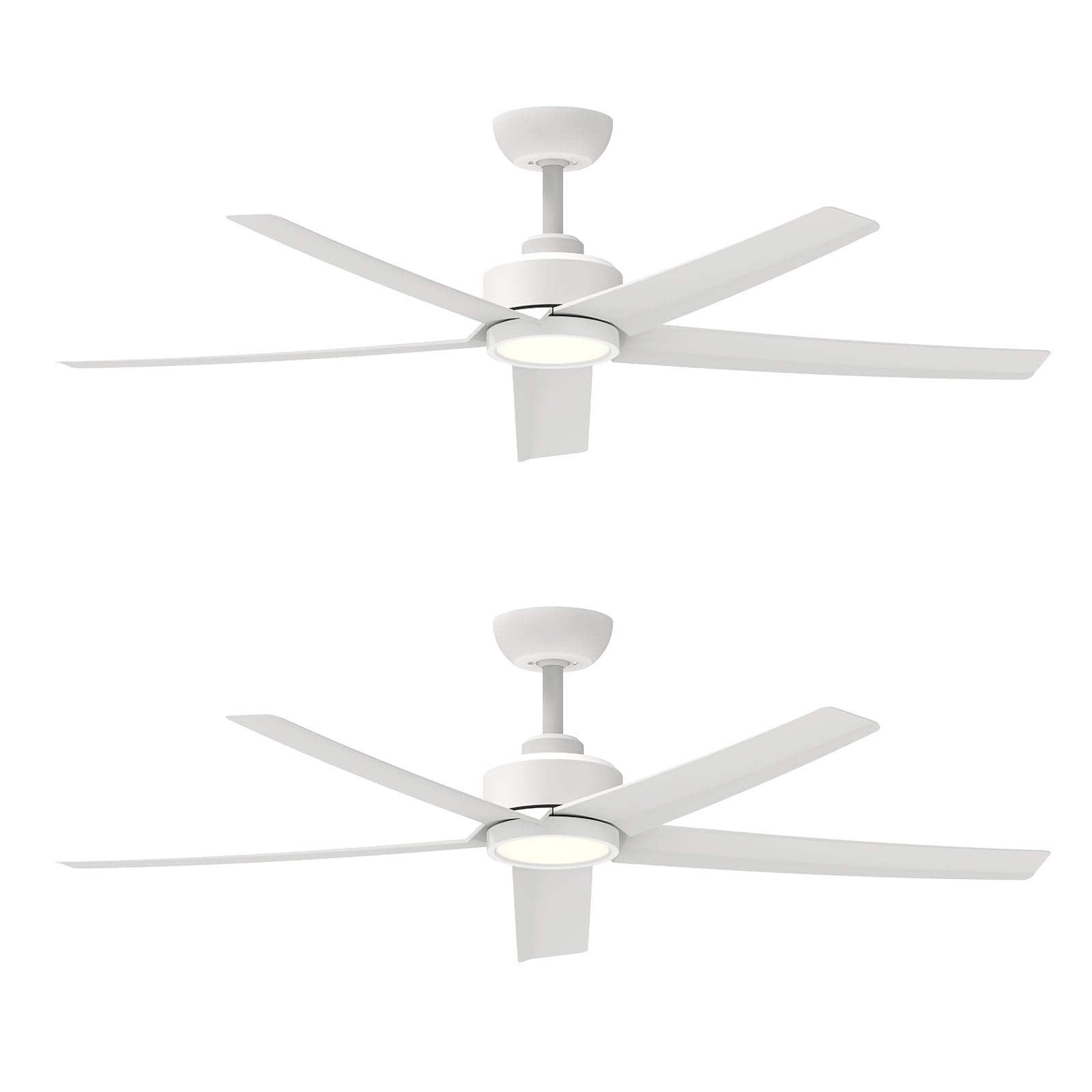 Ceiling Fans with Lights, 52 inch Black Ceiling Fan with Light and Remote Control, 3CCT, Quiet DC Motor, 5 Blades Modern Ceiling Fan for Living Room Farmhouse Bedroom