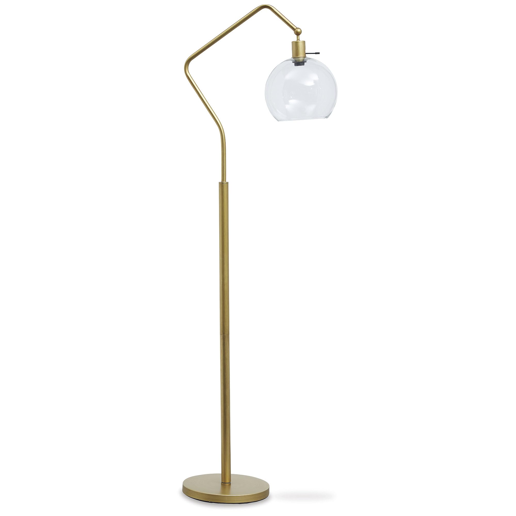 Metal Floor Lamp, White Golden