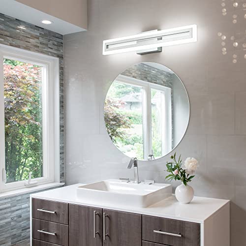 LED Vanity Light Bathroom Vanity Light,31.8 Inch Bathroom Lights Over Mirror 6000K Brushed Nickle