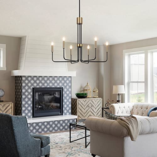 Farmhouse Chandeliers for Dining Room Light Fixtures 8 Lights Black Chandeliers Light Fixture Ceiling Hanging Rustic Chandeliers for Living Room Bedroom Entryway