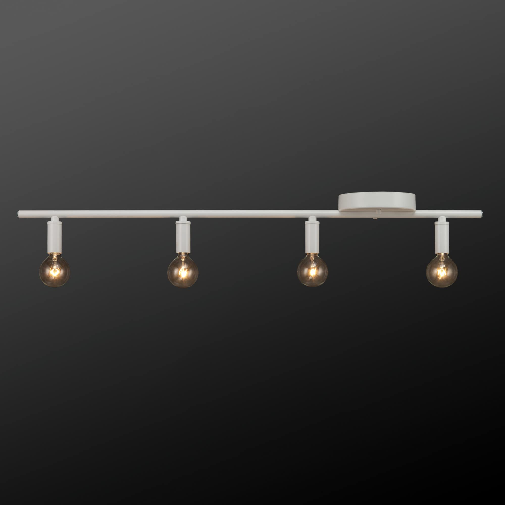 6-Light Track Lighting, Matte Black, Center Swivel Bars