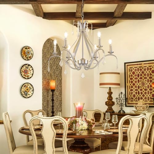 Gold Chandelier Light Fixtures Farmhouse: Modern Chandeliers for Dining Room, 8-Light Gold Crystal Chandelier, Foyer Chandeliers for High Ceilings, for Entryway,kitchen,Bedroom,Living Room,Staircase