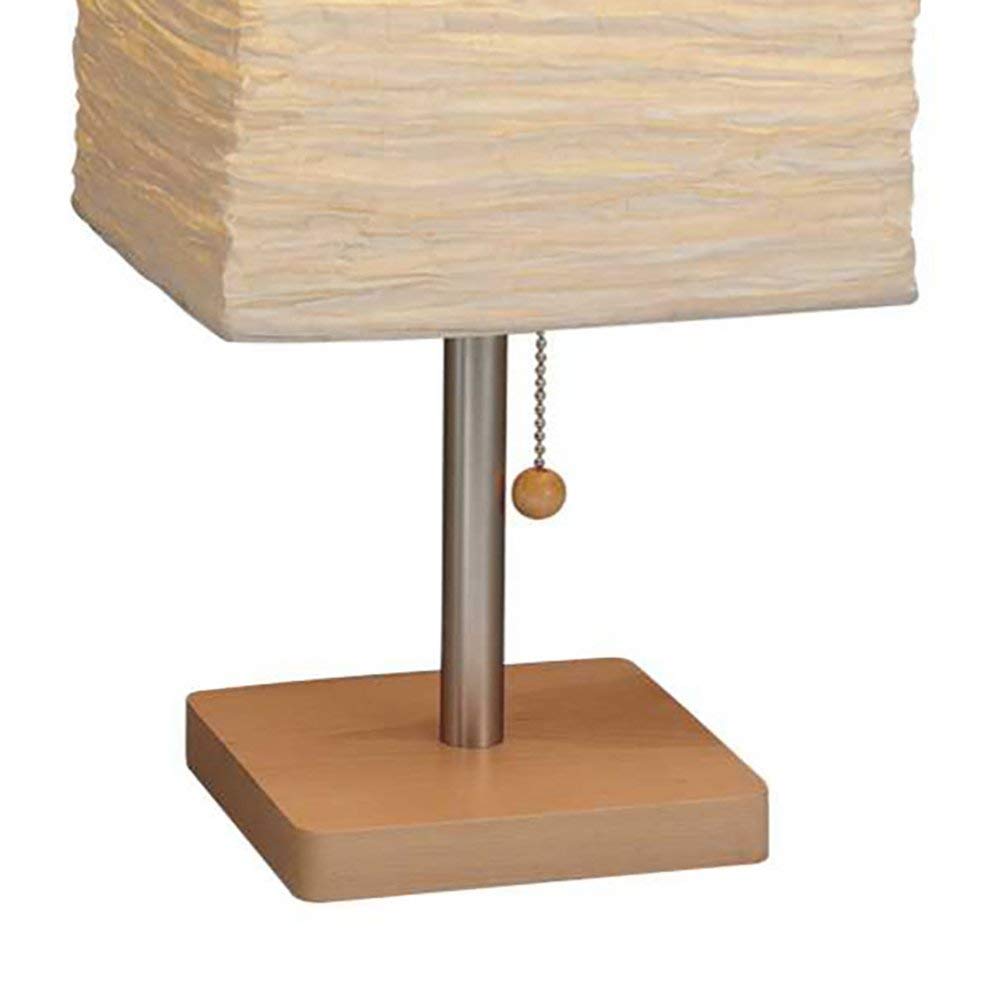 Table Lamp, 25 in., 100 W Incandescent/ 26W CFL, Natural Rubber Wood/Steel Accents, 1 Table Lamp , White