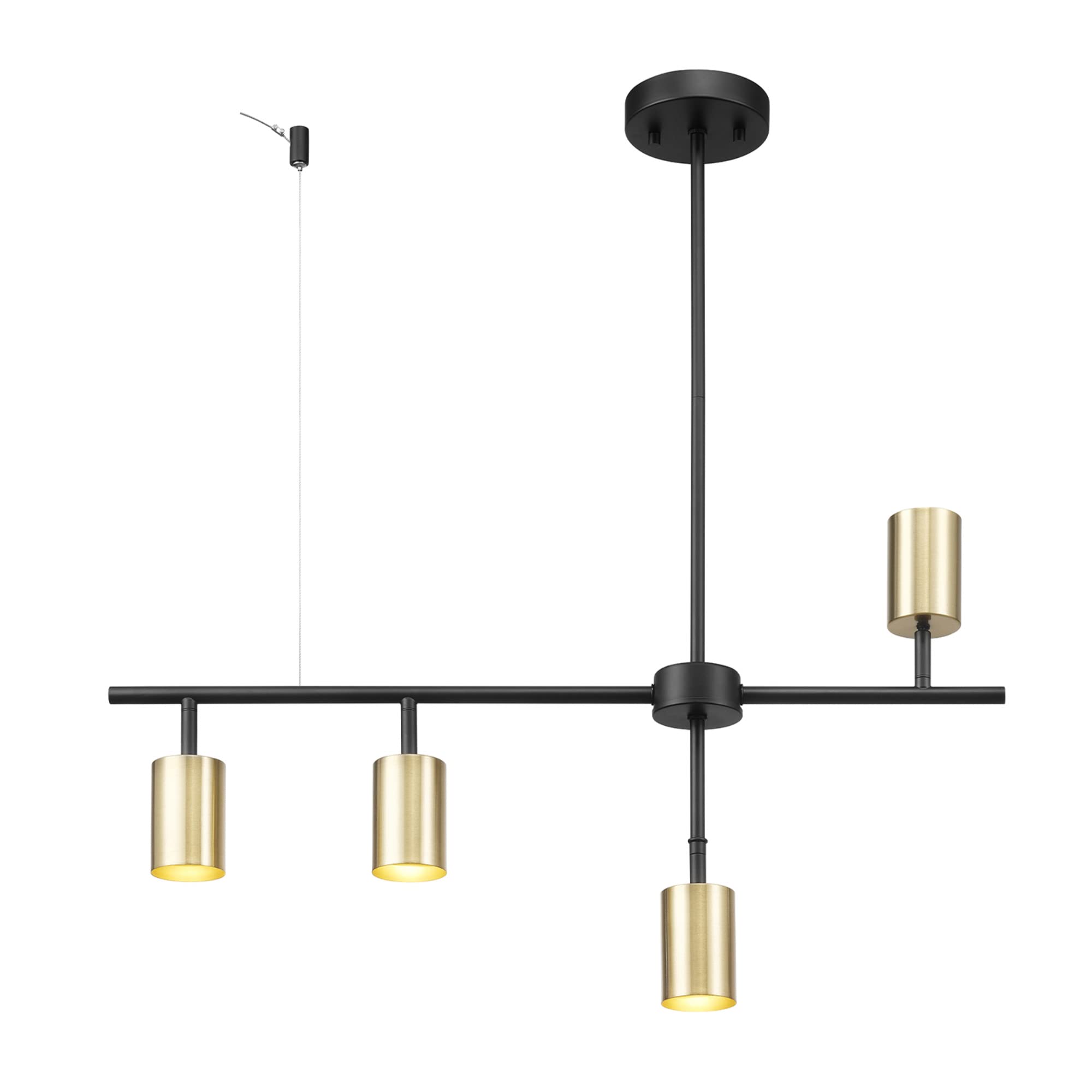 4-Light Track Lighting, Brushed Nickel Finish, Bulb Not Included