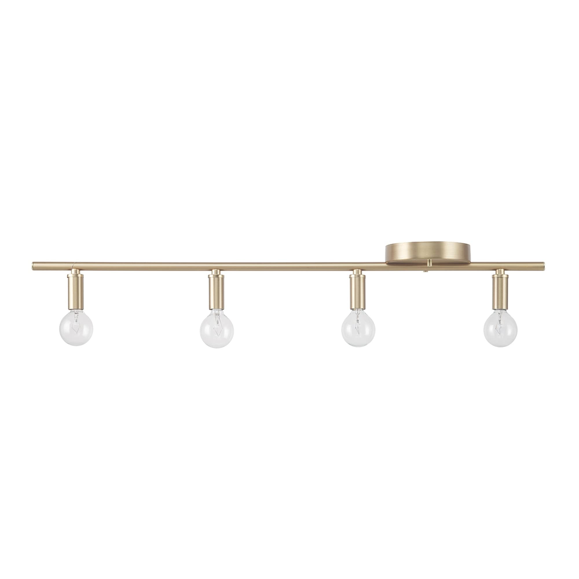 6-Light Track Lighting, Matte Black, Center Swivel Bars