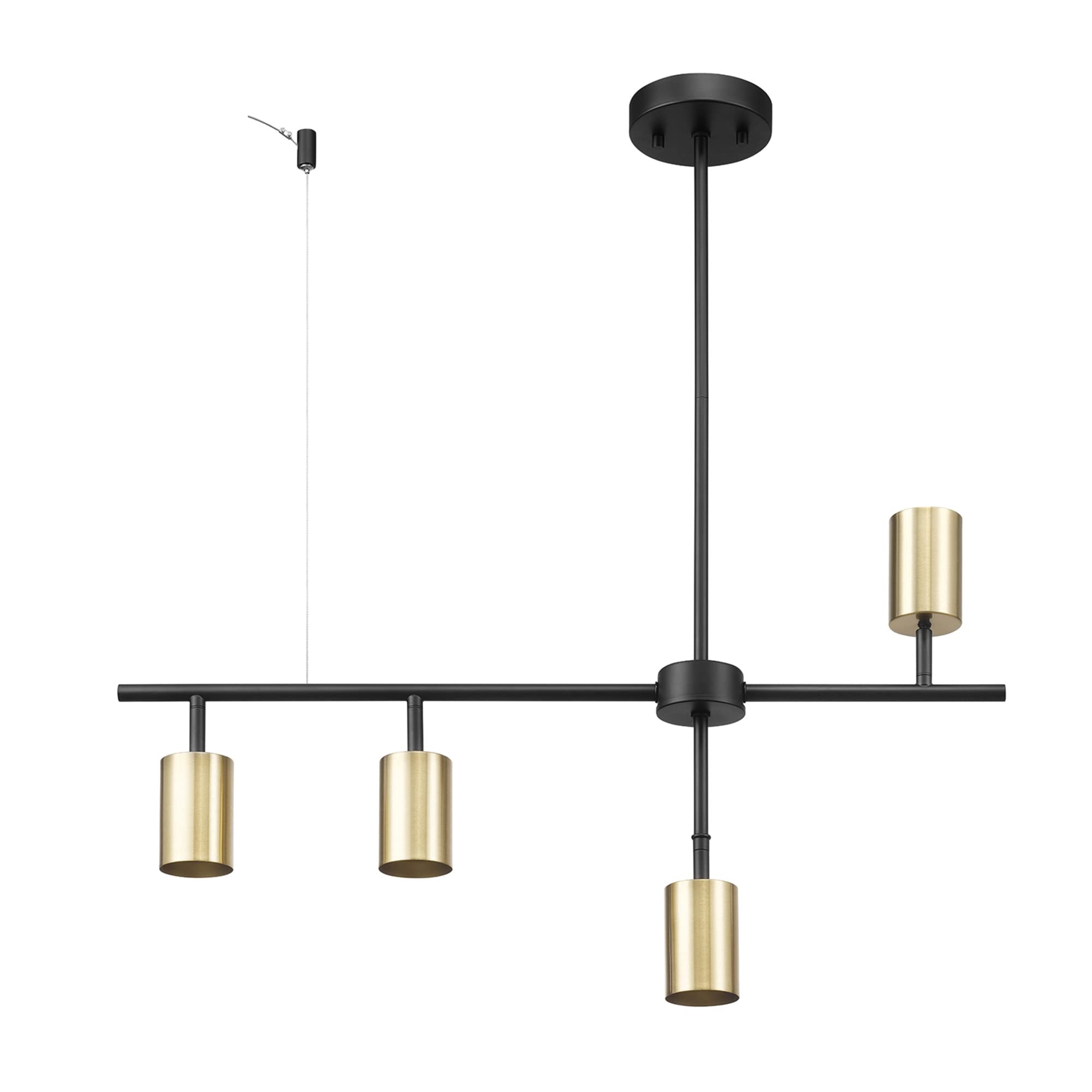 4-Light Track Lighting, Brushed Nickel Finish, Bulb Not Included