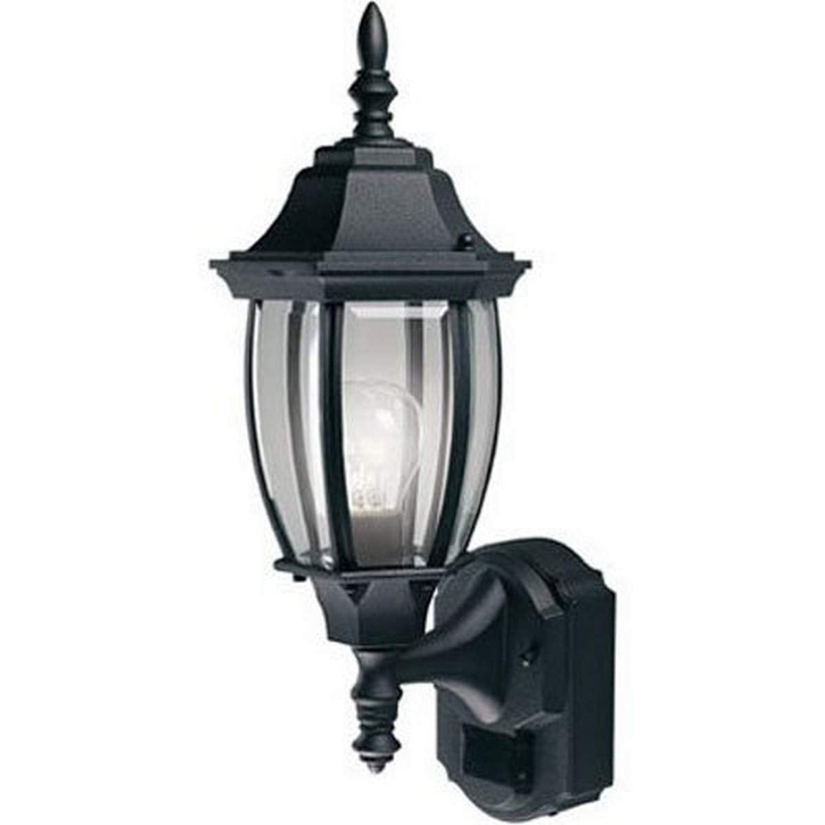 Heath Zenith HZ-4192-WH Six-Sided Die-Cast Aluminum Lantern, White with Beveled Glass, Bulb Not Included