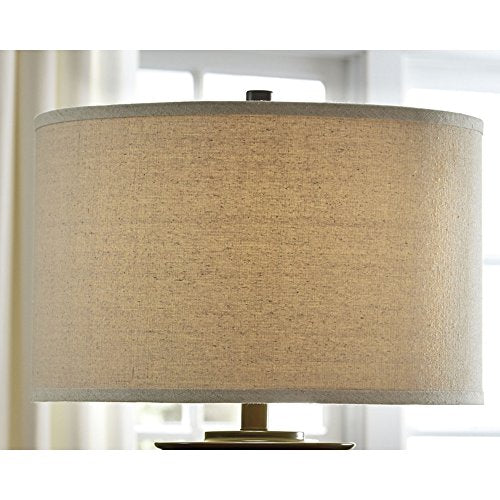 Modern 25.25" Glass Table Lamp with Hardback Shade, Clear