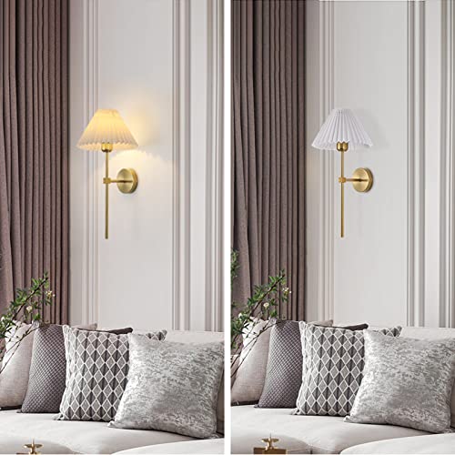 Wall Sconces Sets of 2 White Fabric lampshade Matte Black Wall Lamp Column Bracket Wall Lighting Bathroom Dresser Hardwired lamp Applicable to Living Room Bedroom Dining Room