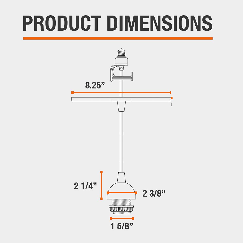 Instant Pendant Converter Adapter Only Kit – Transitional Recessed Light Conversion Kit for 6" and 4" Recessed Mounted Cans (Matte Black)