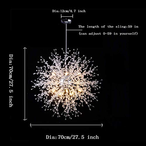 Dandelion Chandelier Firework Chandeliers LED Light Crystal Pendant Lighting Ceiling Light Fixtures Chandeliers Lighting,Dia 23.5 inch