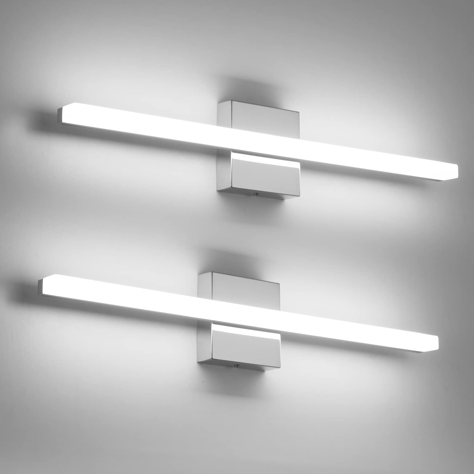 LED Vanity Lights Bar 24 Inch Bathroom Light Fixtures 14W IP44 Over Mirror Lighting Indoor Wall Sconces Modern Cool White 6000K for Washroom