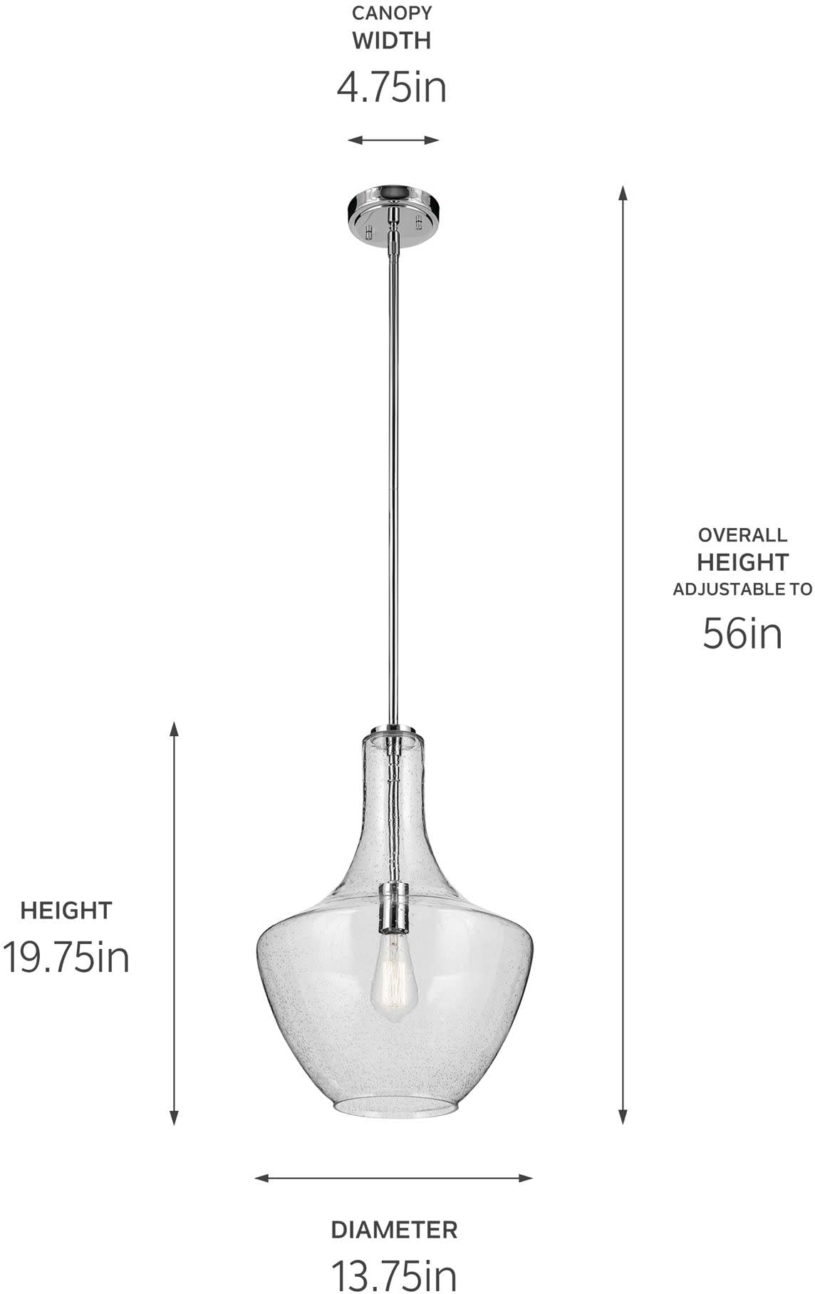 19.75" Kitchen Bell Pendant in Olde Bronze®, 1-Light Clear Glass Pendant Light, (19.75" H x 13.75" W), 42046OZ