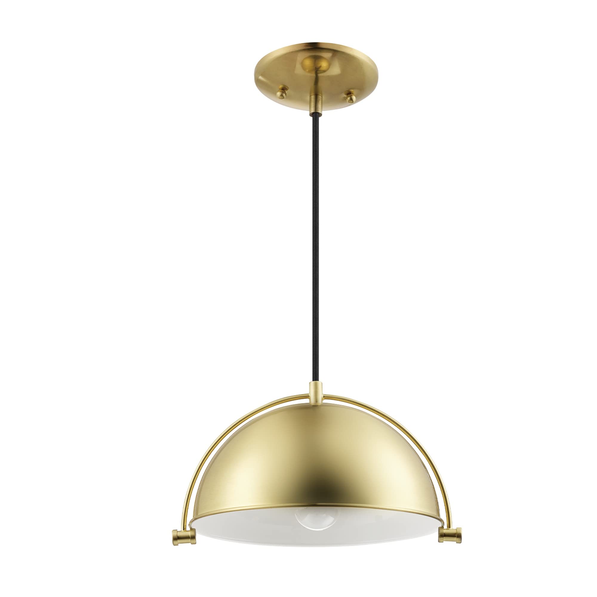 1-Light Pendant Lighting, Matte Brass, Bulb Not Included