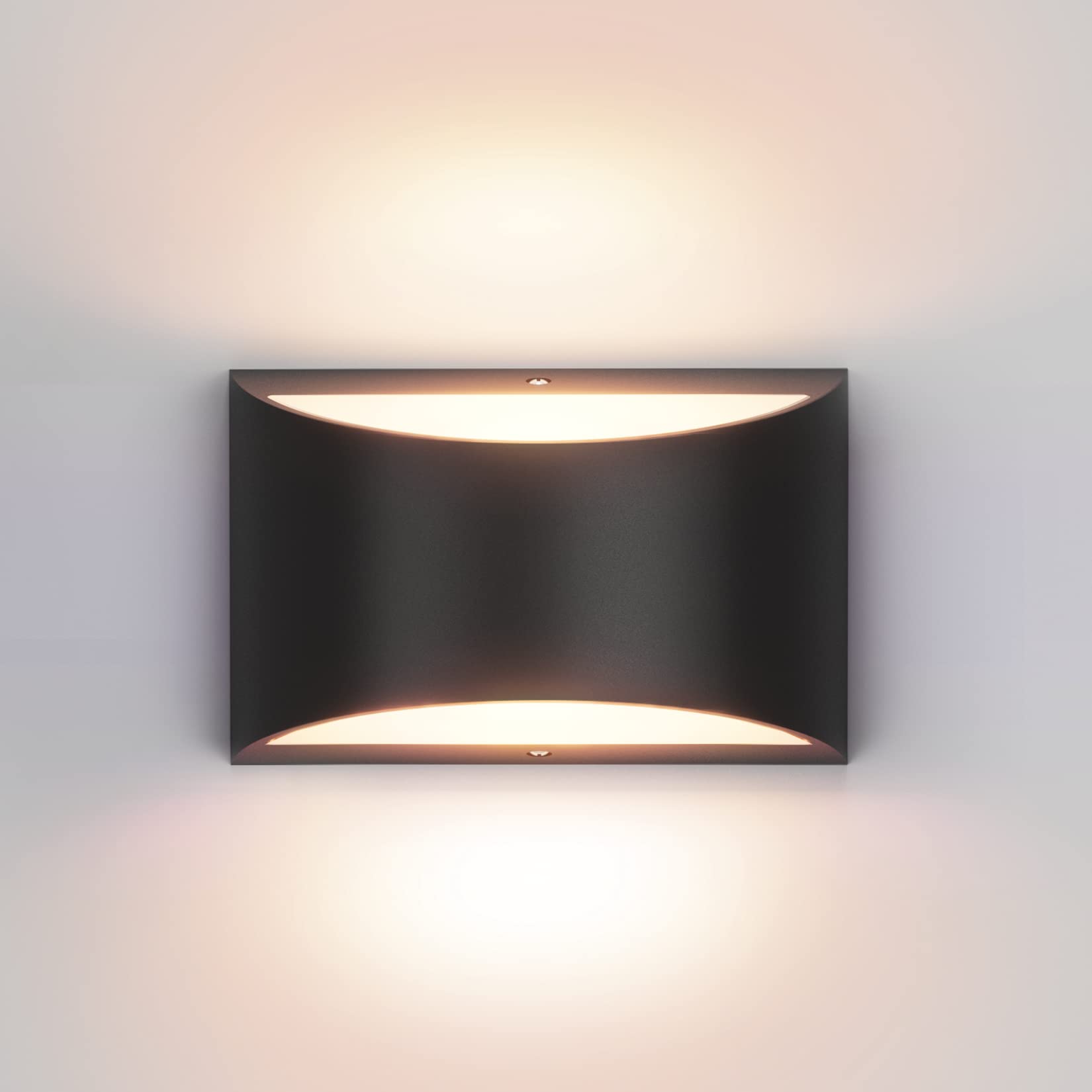 Black Modern LED Wall Sconce Indoor Wall Lights 1 Pack Hardwired Up and Down Wall Mount Light for Living Room Bedroom Hallway Corridor Conservatory Warm White 3000K(with G9 Bulbs)