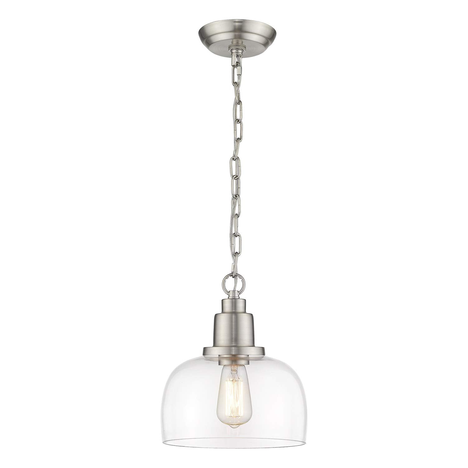 EAPUDUN 3-Light Kitchen Island Light, 35.4" Farmhouse Chandelier for Dining Room Pool Table Pendant Light, Oil Rubbed Bronze with Seeded Bubble Glass, PDA1125-ORB