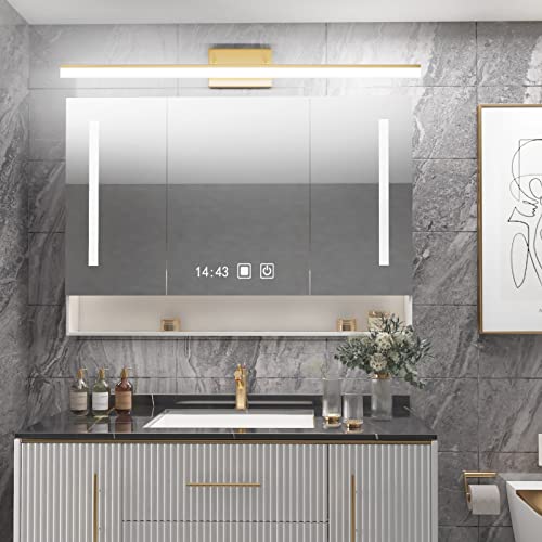 31.5 inch Modern Black Vanity Light Adjustable Bathroom Light Fixtures Over Mirror Rotatable Vanity Lighting 5500K