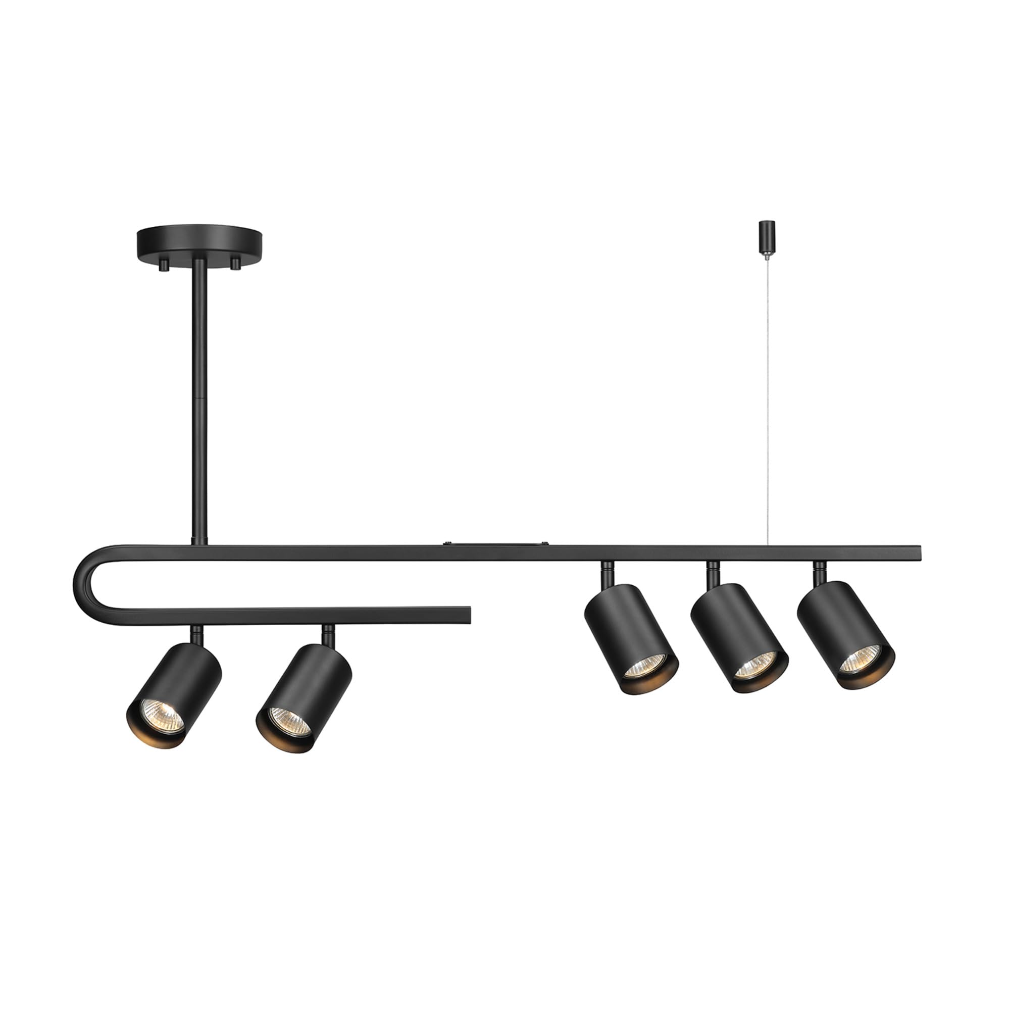 4-Light Track Lighting, Brushed Nickel Finish, Bulb Not Included